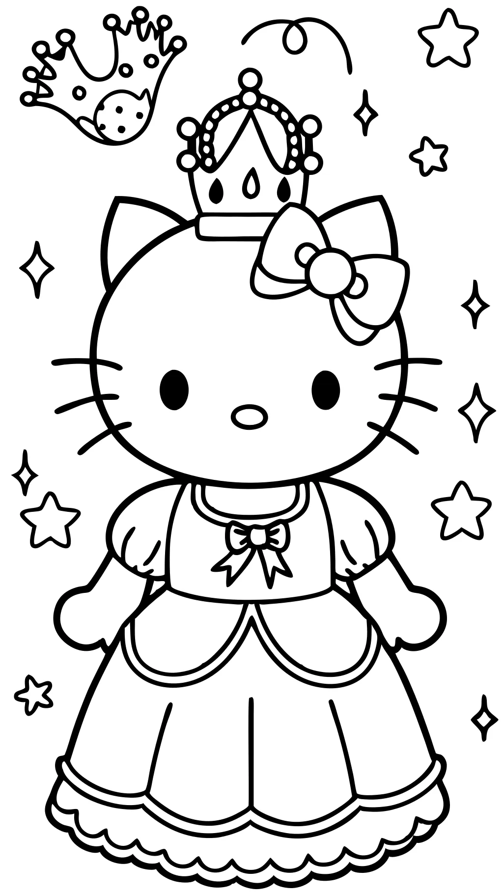 bonjour kitty coloriage princesse